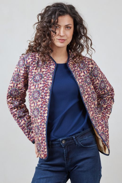 Didi, Padded 1646 Ecru Fireside Print - Blazers